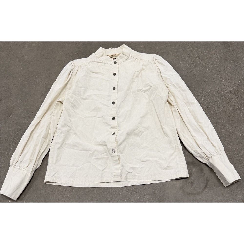 Vintage Wah Maker Blouse Shirt Womens XL Ivory Cottagecore Western Prairie USA
